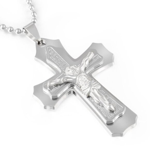 Other - ❤️Jesus Bible cross pendant domineering necklace, N90201P144